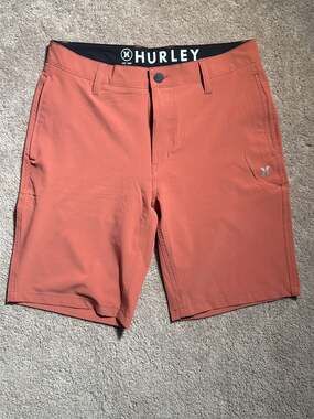 Hurley Men's All Day Trek Hybrid Shorts Red 32